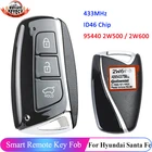 KEYECU 3 кнопки без ключа 433 МГц ID46 чип для Hyundai Santa Fe 2012 2013 2014 2015 95440 2W500  2W600 Автомобильный Дистанционный смарт-ключ