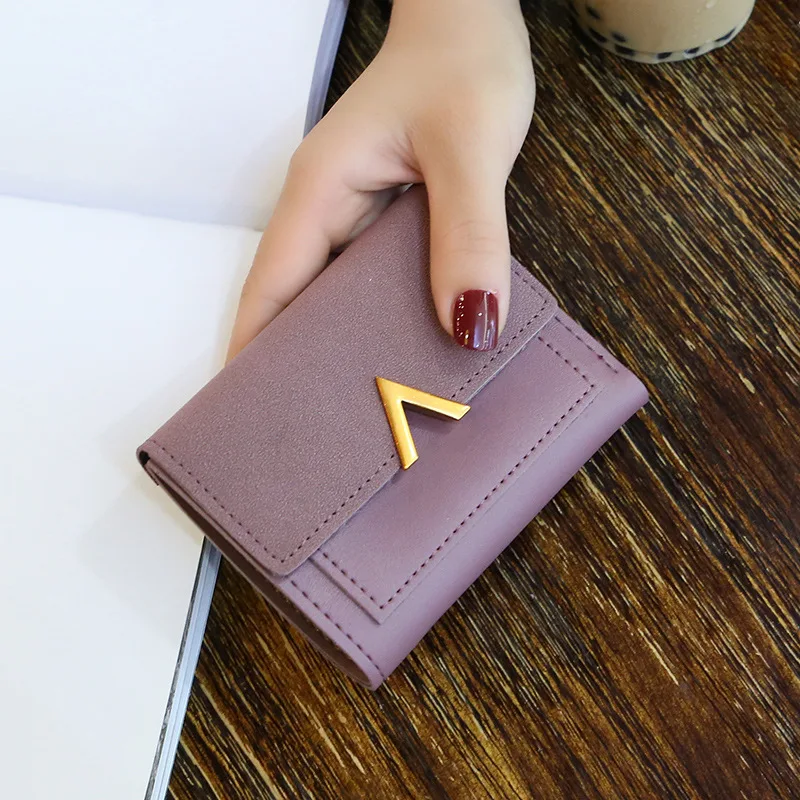 

Women Purse Vintage Small Short Leather Wallet Luxury Brand Mini Female Fashion Wallets And Purse Credit Card Holder Carteras