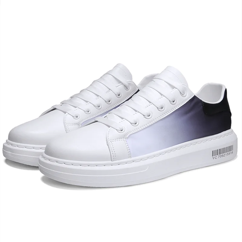 

Fashion Gradient sneakers Sneakers Men Board Shoes Comfortable Stretch Leather Uppers Casual Shoes Chaussure Homme