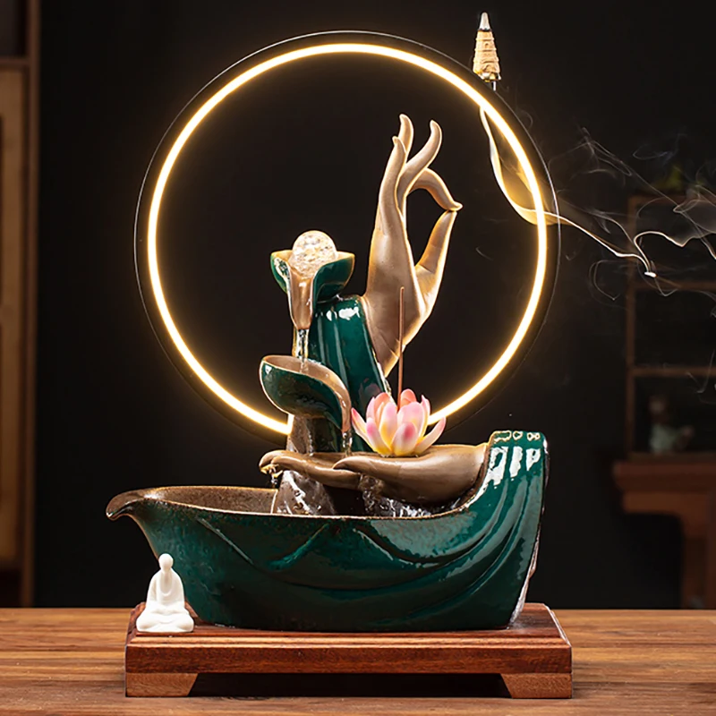 

Светильник ка, роскошный семейный цилиндрический фонтан, подставка для удачи, Декор для дома, гостиной, стола, Декор для дома