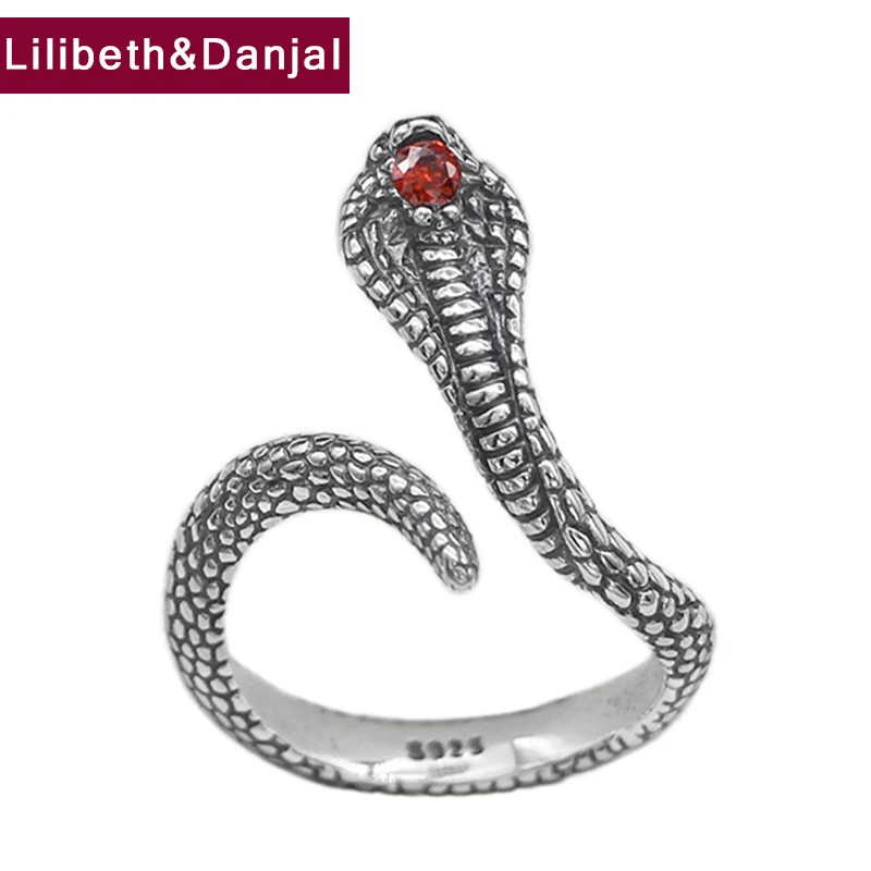 

Women Men Tail Ring Real 925 Sterling Silver Rattlesnake Adjustable Fashion Vintage Jewelry 2021 New Wholesale Free Shipping R53