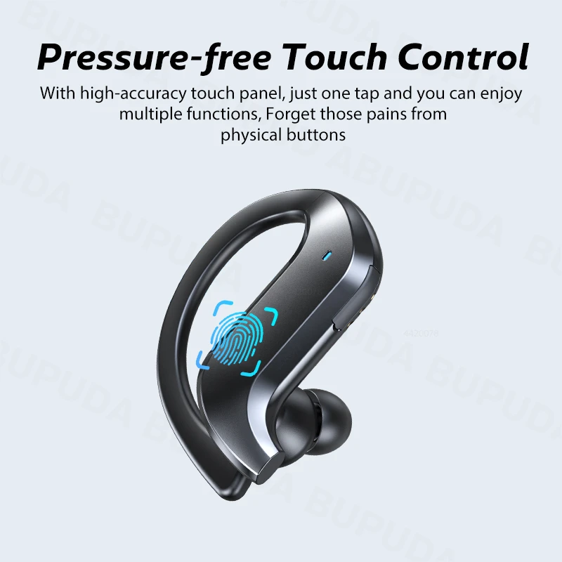 

Sports Bluetooth Earphones with Microphones IPX7 Waterproof Ear Hook Wireless Headphones Headsets Hifi Stereo Music Earbuds