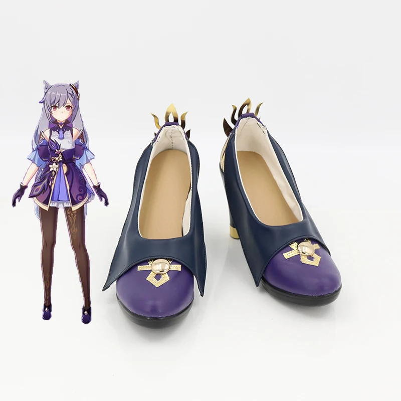 

New Game Genshin Impact Keqing Cosplay Shoes
