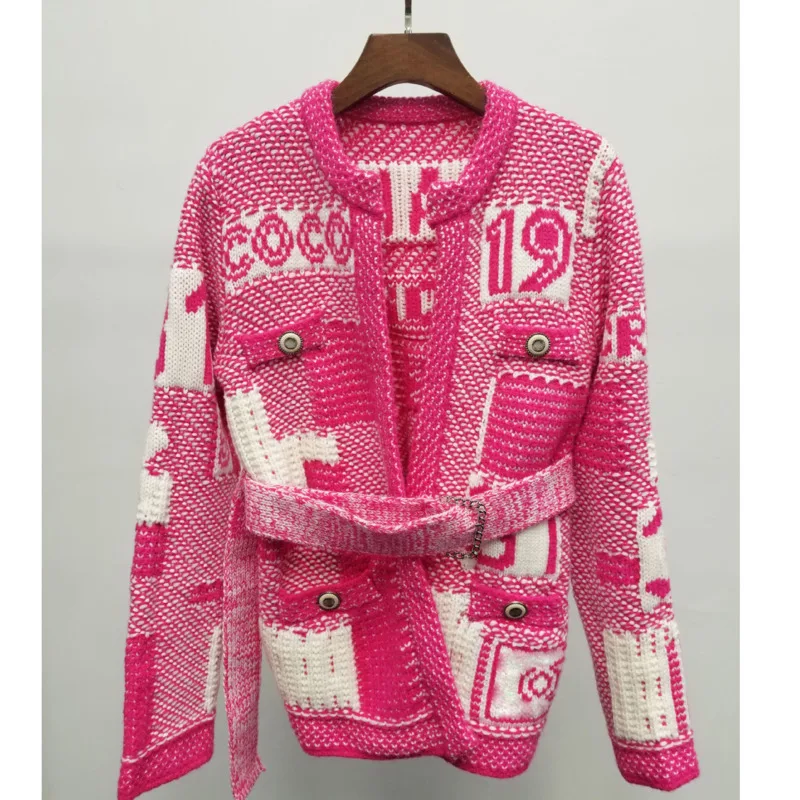 

Классический женский вязаный кардиган, модный кардиган, уличная одежда, дизайнерская роскошная, осень и зима, 2020