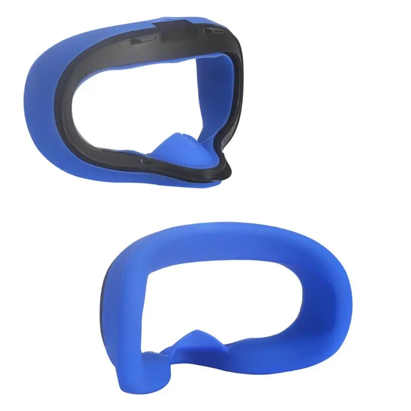 Синий Мягкий силиконовый чехол-маска для глаз против пота для Oculus Quest VR Glasses - Цвет: Синий