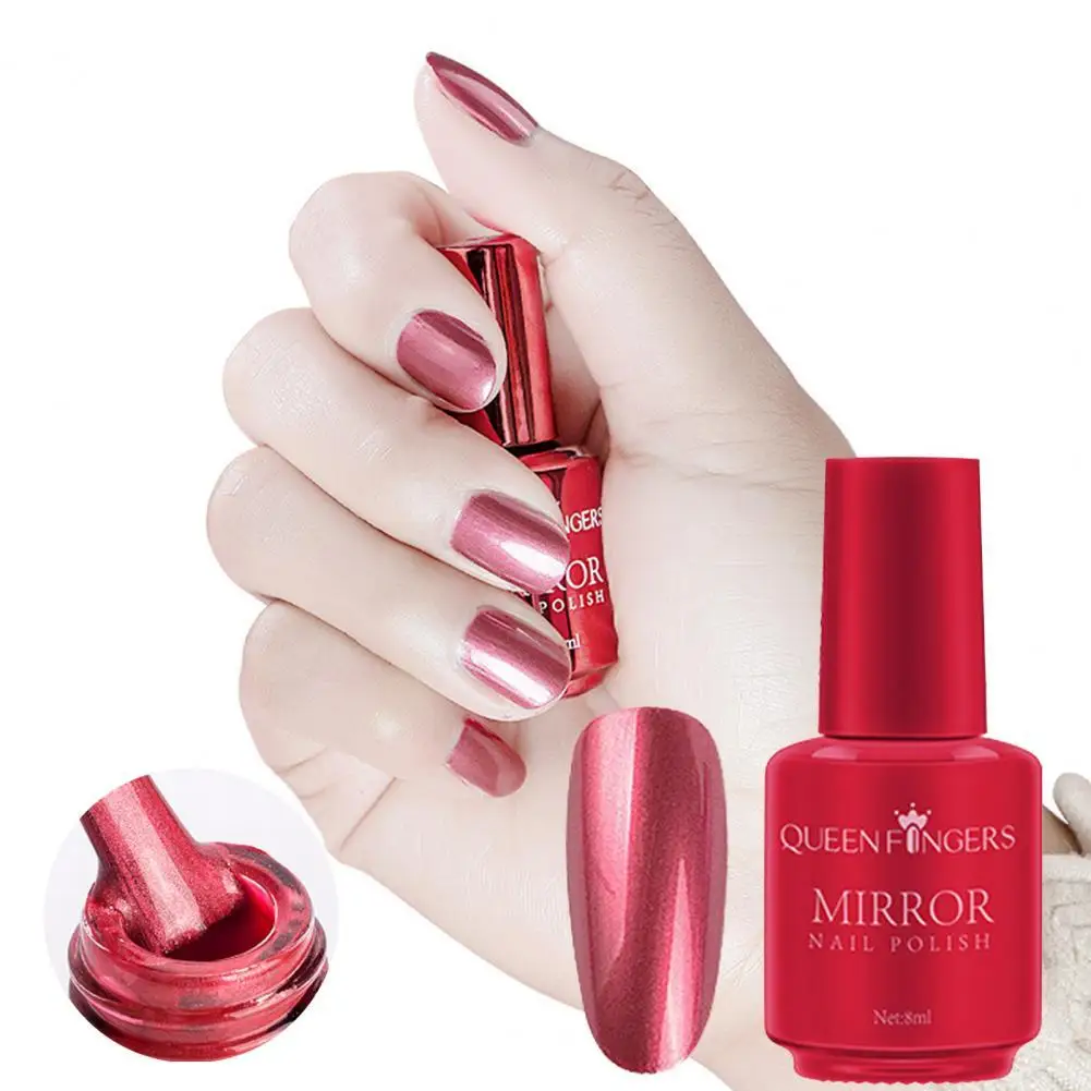 

10ml Non-Peelable Nail Mirror Polish Bright Surface DIY Quick Drying Long Lasting Clear Bright DIY Polish for Manicure