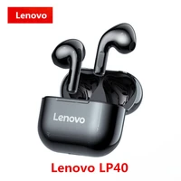 original lenovo lp40 tws wireless earphones in ear bluetooth headset 5 0 stereo touch control hd call siri waterproof