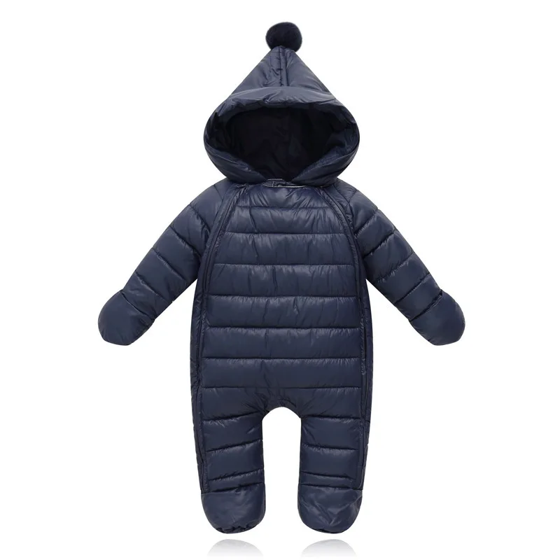 3 в 1 перчатки обувь для малышей теплая зимняя одежда с капюшоном комбинезоны