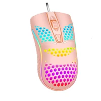 new usb 4 buttons ergonomics gaming colorful glow mouse mice with honeycomb shell non slip mat for home office computer laptop