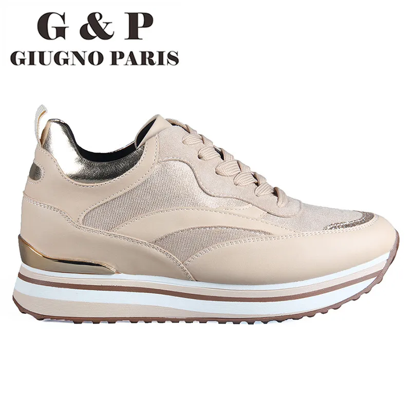 Кожаные женские кроссовки со стельками повседневные на платформе роскошная