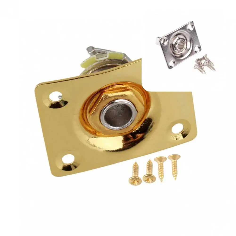 

3 Prongs Mini Square Electric Guitar Bass 6.35mm Output Jack for Instrument
