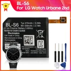 Оригинальная запасная батарея для LG Watch Urbane 2nd Edition LTE W200 W200A, умные часы с подлинной батареей 3,85 В + инструменты, 570 мАч