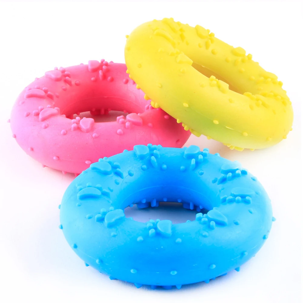 Собачий игрушечный круг след зубы для чистки зубов укус собаки эластичный