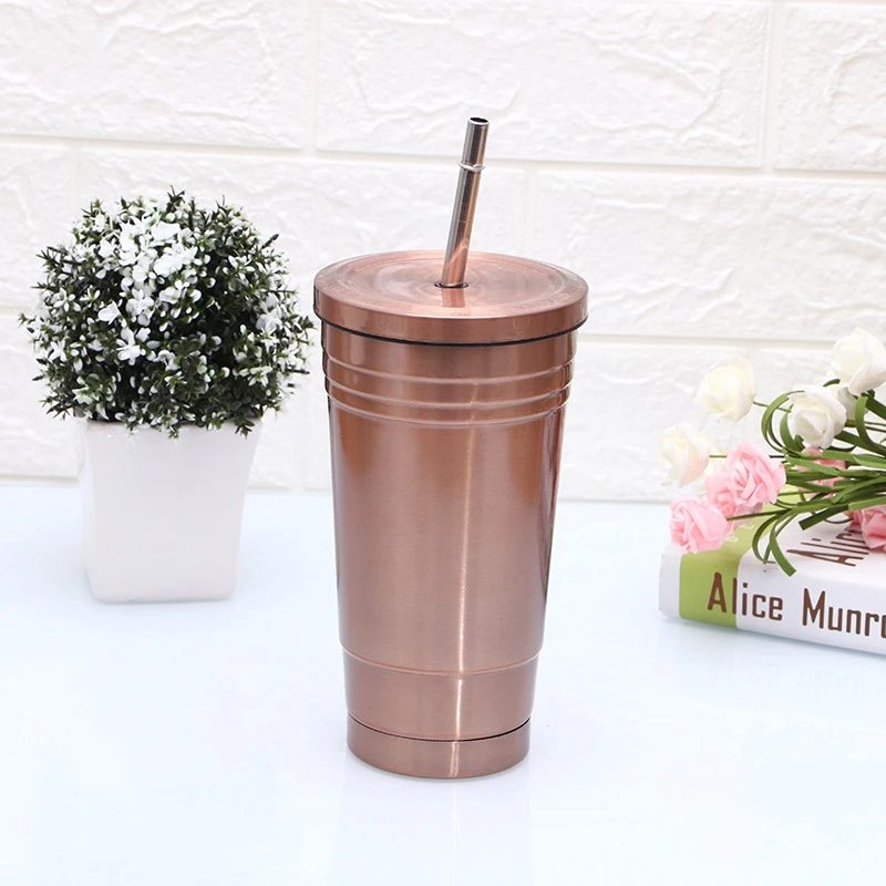 500 мл кофейная кружка из нержавеющей стали Термокружка с крышкой пивные кружки