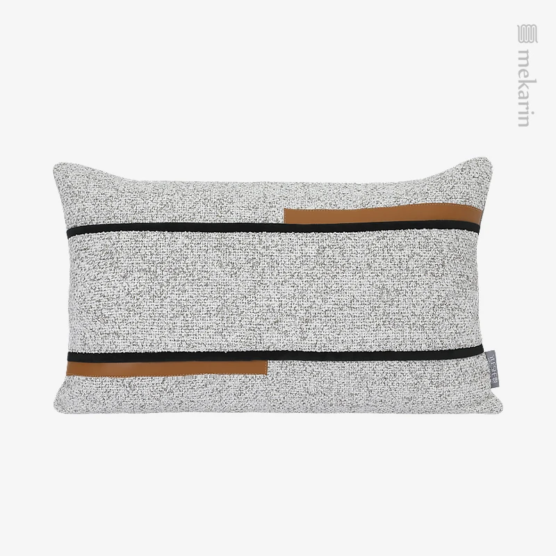 

Hotel bedroom living room sofa pillow gray orange coffee color stitching lumbar pillow winery restaurant seat pillow