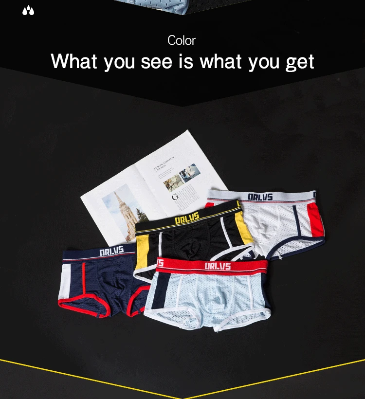 ORLVS Брендовое Мужское нижнее белье мужские боксеры cueca tanga быстросохнущие мужские брюки Ropa Interior hombre мужские боксеры шорты calzoncillo hombre