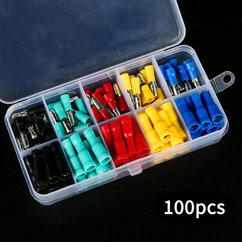 100 шт./компл. 5 цветов 16 ~ 14AWG штекер разъем обжимные клеммы проводка|Терминалы| |
