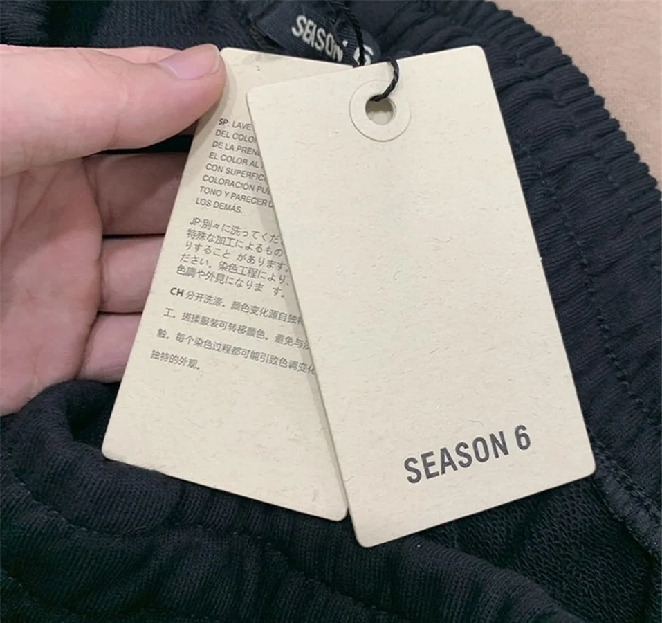 

SEASON 6 Shorts Men Women 1:1 High Quality Washed Make Old Kanye West Shorts Inside Season Tag Breeches
