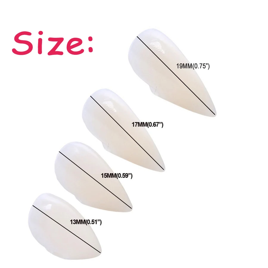 1 Pair 4 Sizes Vampire Teeth Dentures Prop Halloween Fangs Cosplay Party False DIY Decorations |