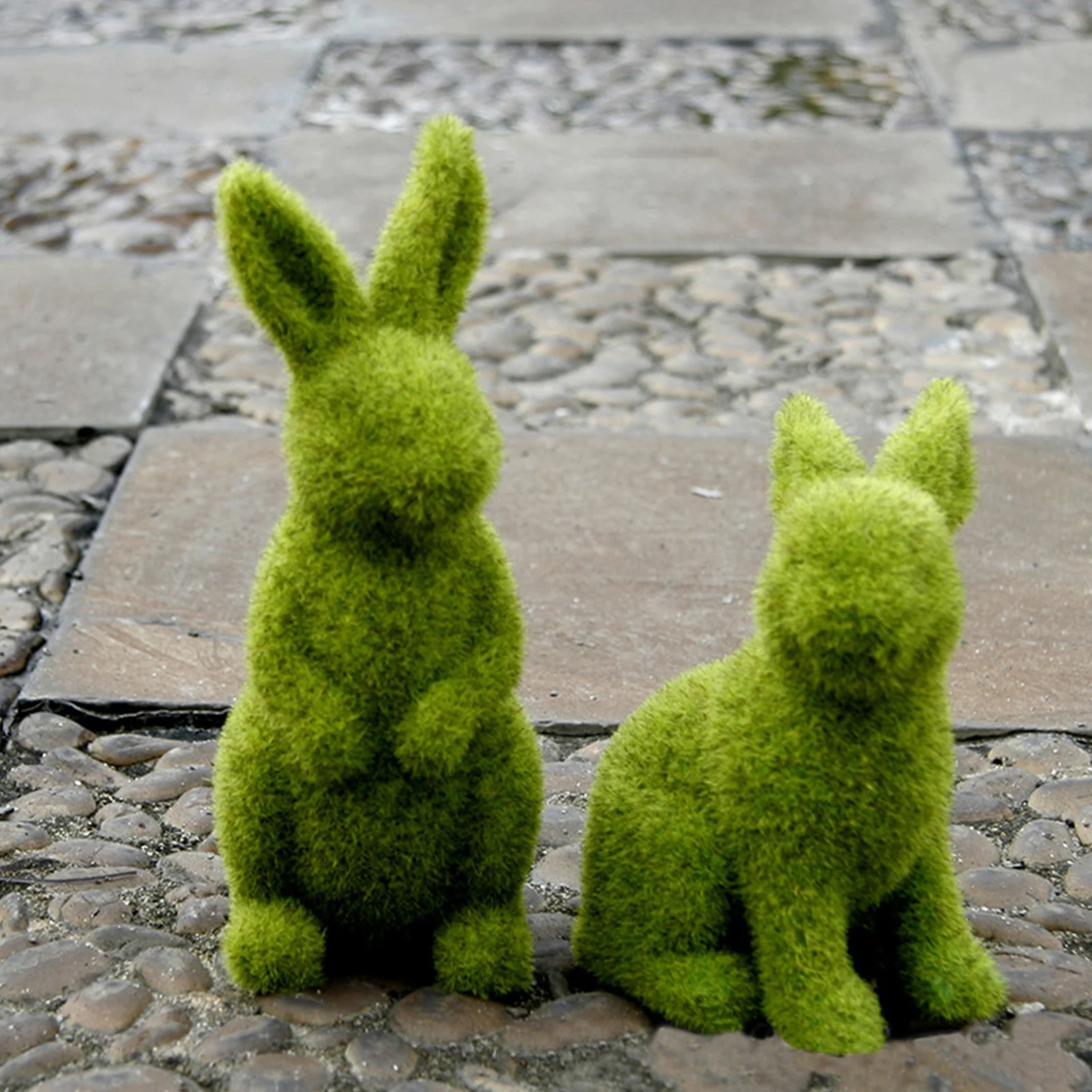 

Easter Resin Flocking Rabbit Home Garden Outdoor Window Decor Suitable For Most Fabrics Gentle Texture Clear Zigzag Design