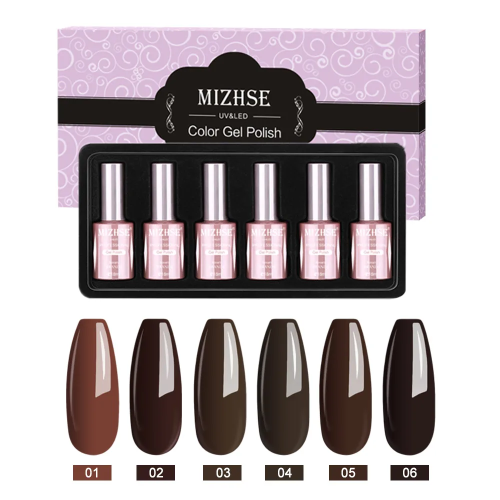MIZHSE, 18 мл, Гель-лак, Гель-лак, УФ-гель, светодиодный, лампа, Гель-лак, дизайн ногтей, лак для ногтей, 6 шт. в наборе, УФ-смола, цвет, грунтовка - Цвет: P52