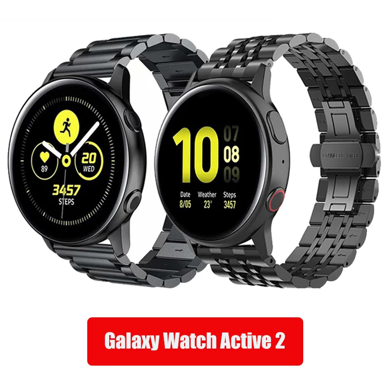

Ремешок для Samsung Galaxy Watch Active 2, металлический браслет из нержавеющей стали для Samsung Galaxy Watch 42 мм, аксессуары для наручных часов