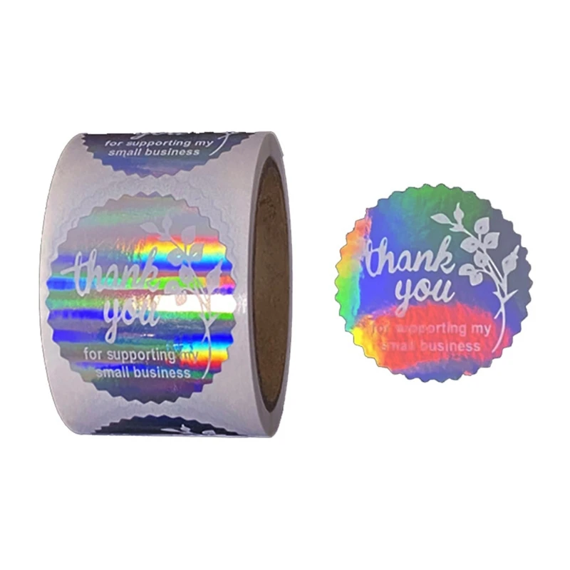 

500pcs Rainbow Thank You for supporting My Small Business Sticker Labels Baking