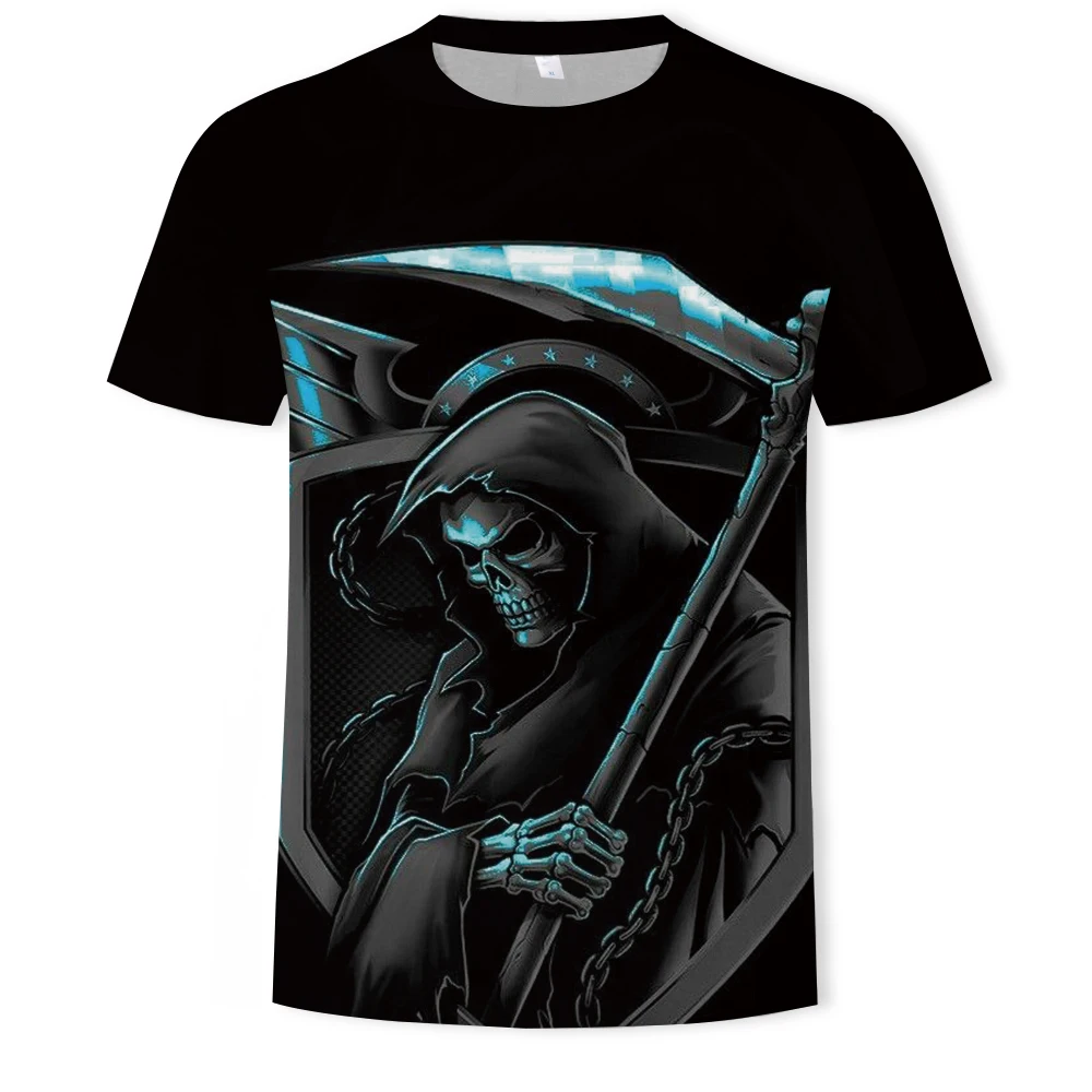 

2021 summer hot sale t-shirt men and women fashion 3d printing casual fashion sports short sleeve O-neck horror style new hot sa