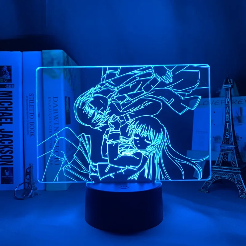 

Светодиодный ночсветильник в стиле аниме «Ангел ритма» для спальни, декоративный подарок, цветной ночсветильник для манги, 3d лампа в виде а...