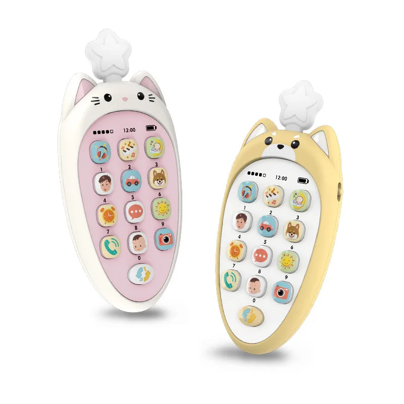 

Children's Music Early Education and Wisdom Bilingual Mobile Phone Can Bite Cartoon Learning Phone 0-3 Years Old Baby Toys