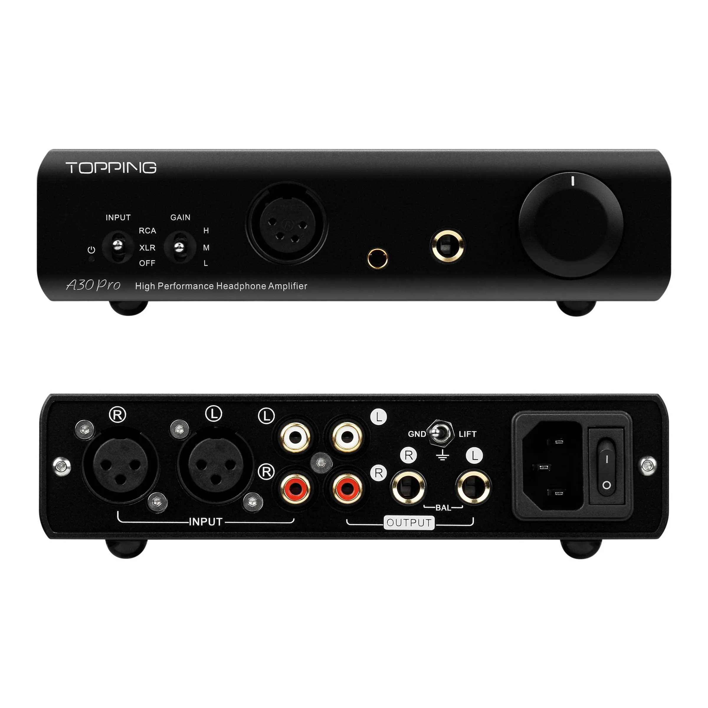 

TOPPING A30 Pro HiFi NFCA Headphone Amplifier with Bypass/4 Pin XLR/4.4mm/6.35mm Output, Balanced Input, 3 Gain Settings, Alumin