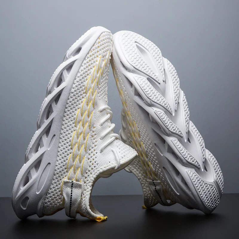 Модная мужская обувь с закручивающейся подошвой открытым носком ажурной сеткой