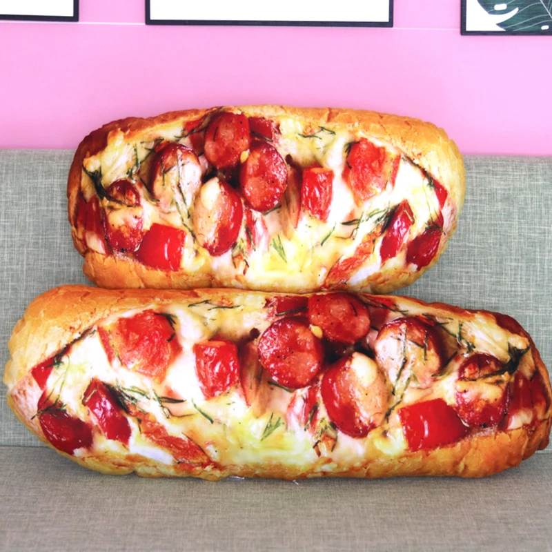 Креативная имитация 3D подушки для хлеба ветчины кунжута хлеб плюшевая игрушка