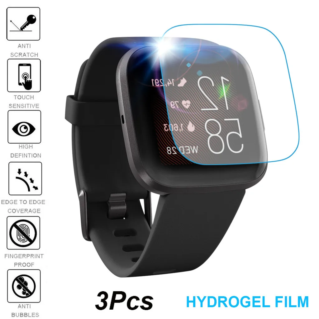 Гидрогелевая защитная пленка 2019 для Fitbit Versa 2 Smart Watch 1 упаковка 3 мягкая экрана
