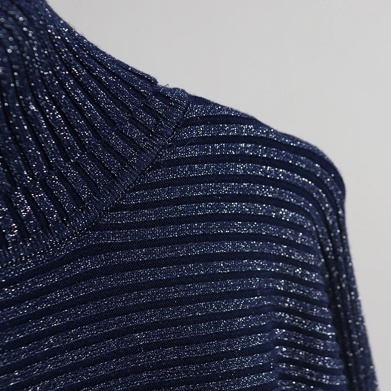 

Oversize Glitter Turtlelneck Women Sweater Autumn Winter Warm Knitted Jumper Batwing Sleeve Pullover Sweater Top