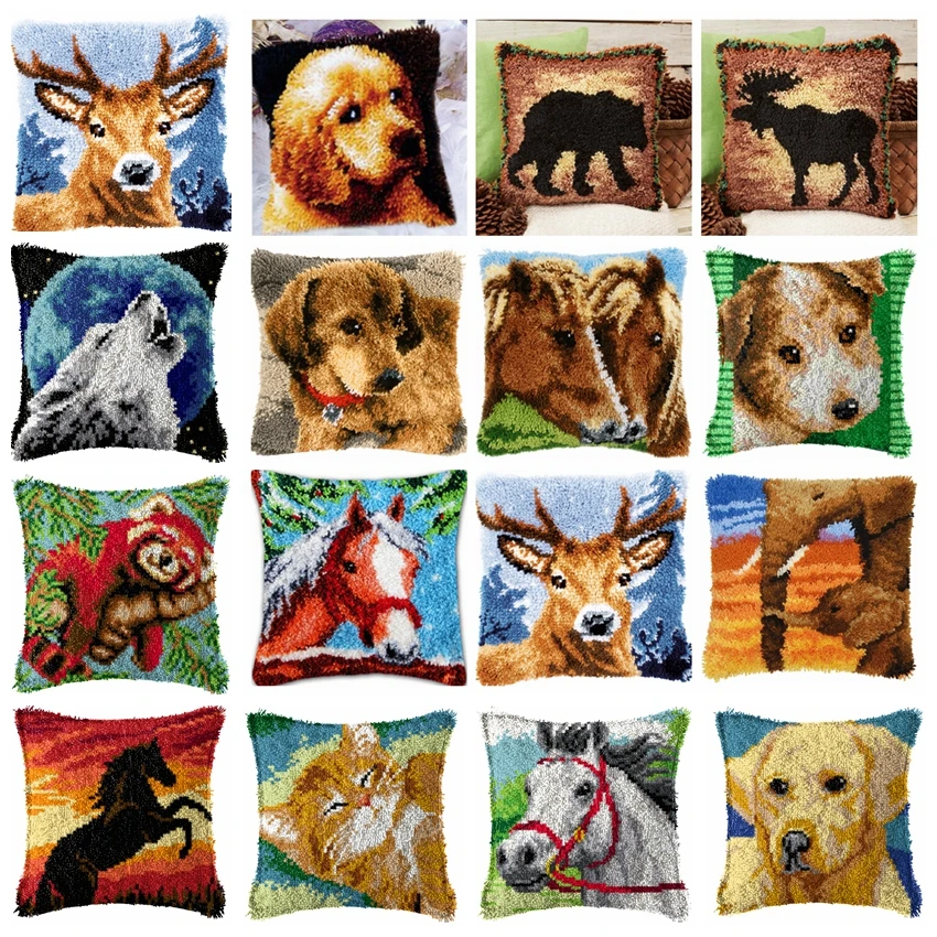 Серия животных лошадь олень сделай сам собака набор крючков 3D сегментная вышивка
