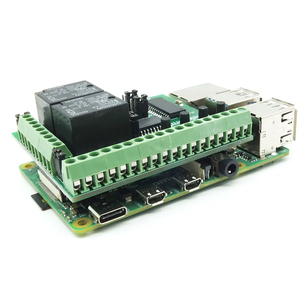 Плата расширения вывода цифрового входа Raspberry Pi 4 модуль DIDO для Model B / 3B + 2B A Прямая
