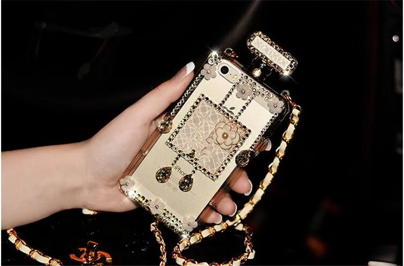 Роскошный блестящий Блестящий Алмазный флакон для духов DIY горный хрусталь чехол