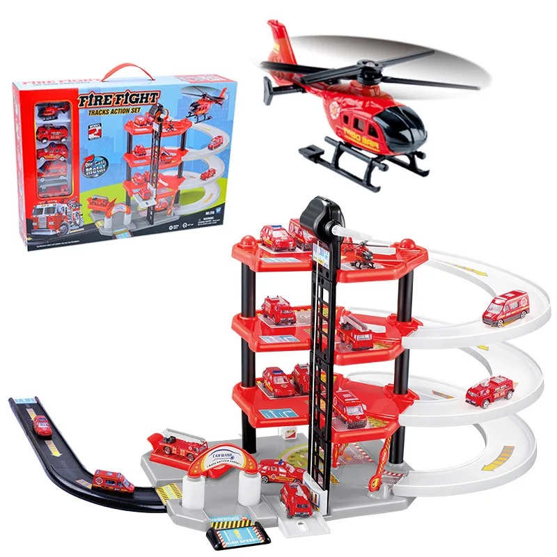 Треки набор действий пожарная станция парковка сделай сам сборка автостоянка