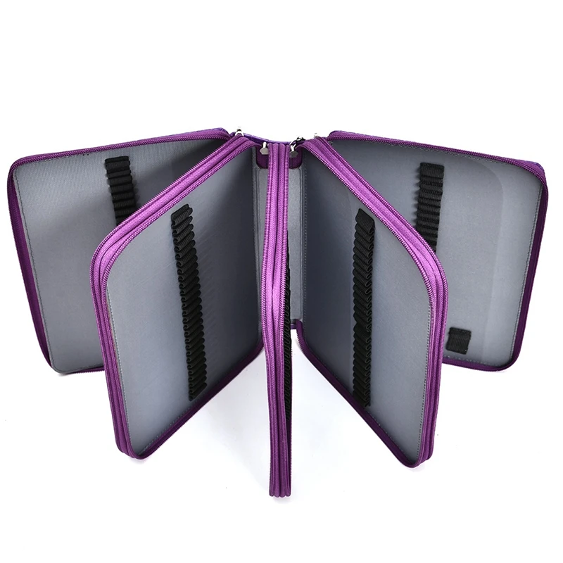 

200 Hole Pu Pencil Bag Student Stationery Bag Art Painting Storage Bag