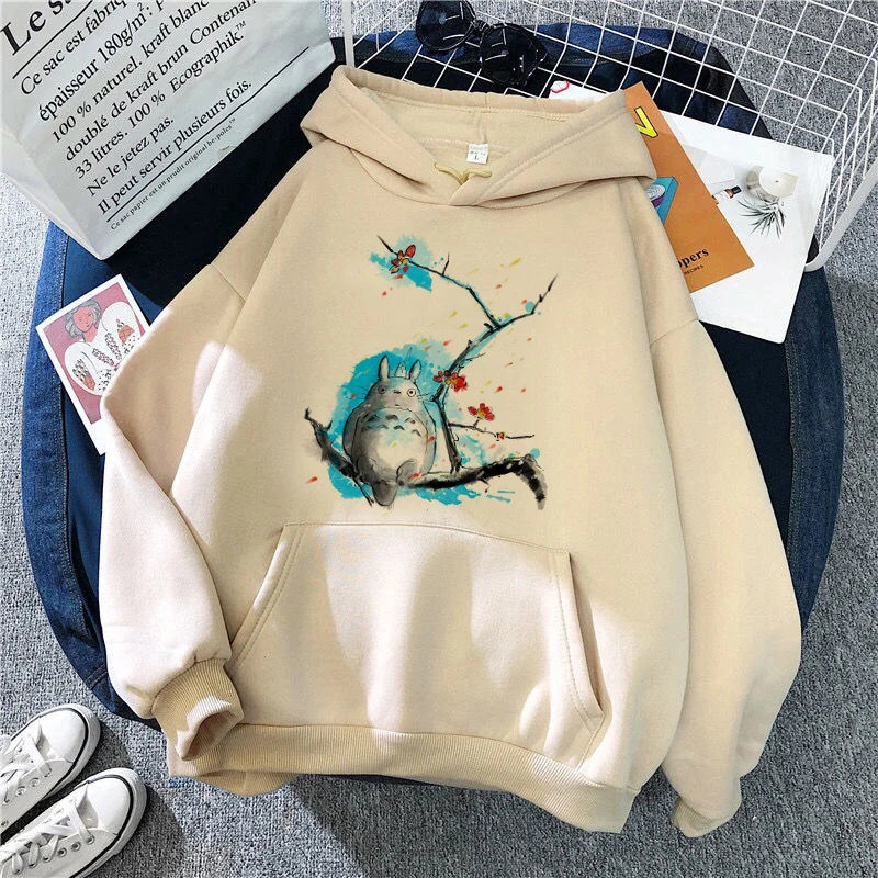 Толстовка Женская с японским Аниме Тоторо милая толстовка капюшоном Миядзаки