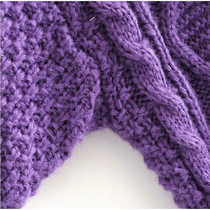 Women Retro Rib Cropped Cardigans Sweaters With Button Female Thick Loose Short Sweater V-Neck Long Sleeve Knitted |