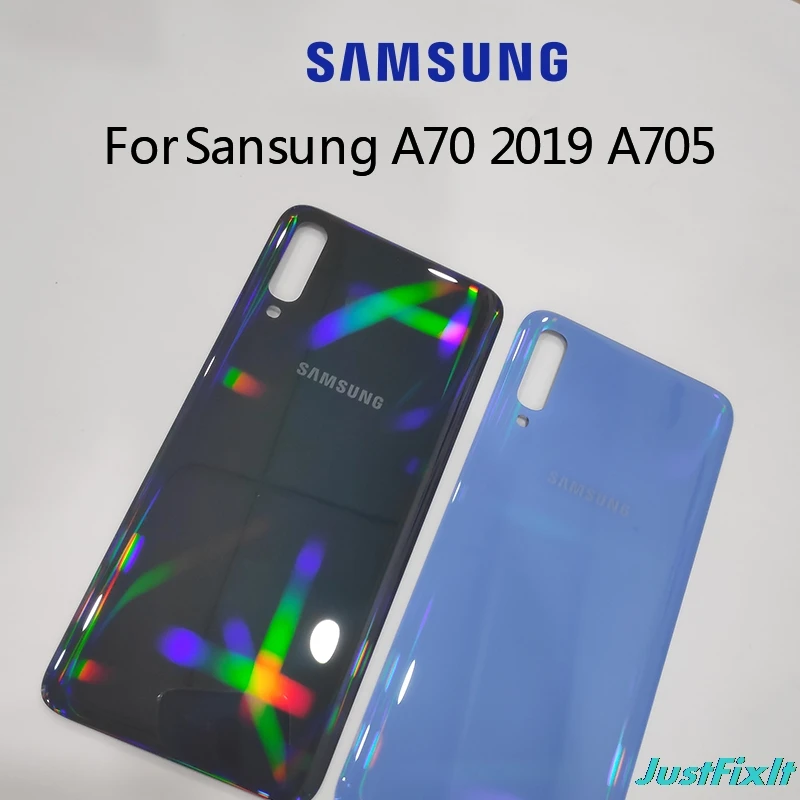 

Для SAMSUNG Galaxy A70, 2019, SM-A705F, A705, A705F, задняя крышка для аккумулятора, задняя крышка для стекла, корпус, чехол для замены батареи