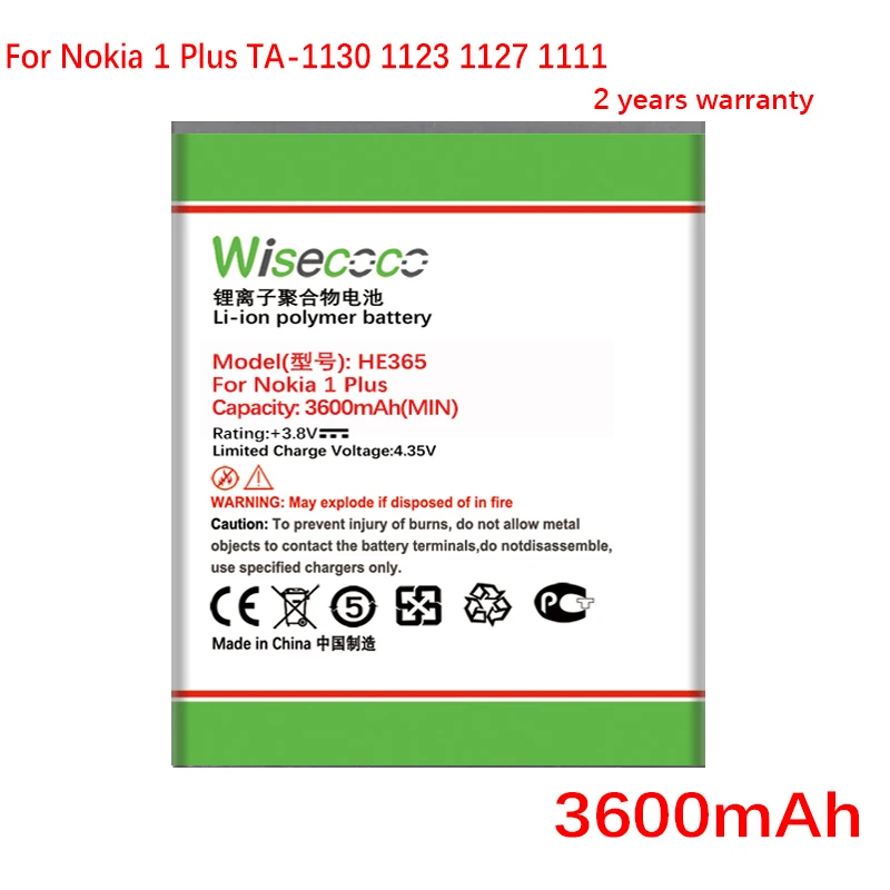 

HE365 NEW Battery For Nokia 1 Plus TA-1130 1123 1127 1111 Phone high quality battery+Tracking Code