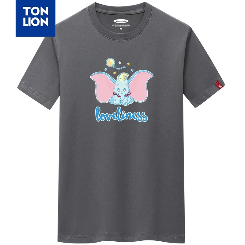 

Футболка мужская с коротким рукавом и круглым вырезом, модный топ с мультяшными надписями, в стиле преппи, офисная одежда, лето