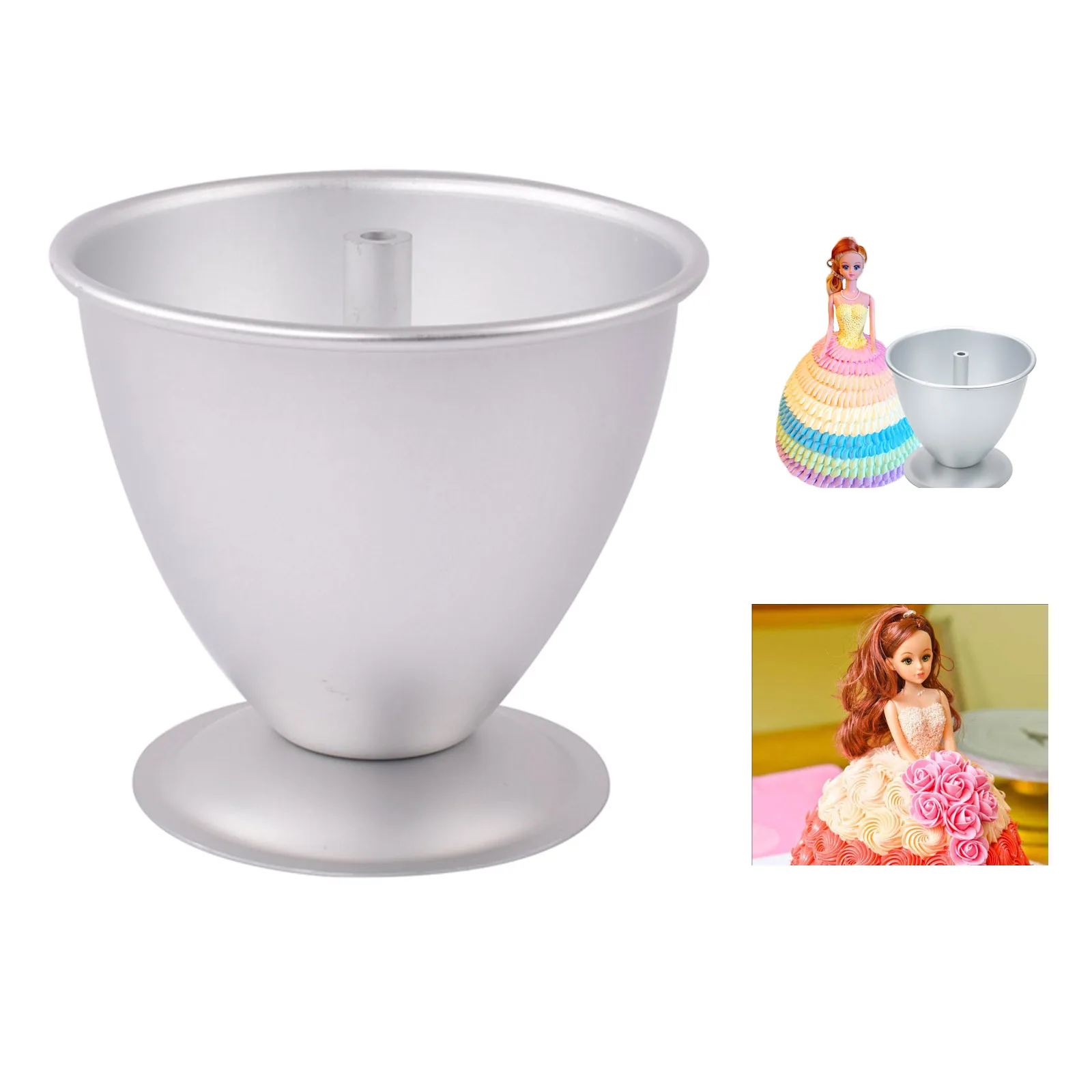 

3D форма для торта, принцесса, кукла, девочка, юбка, форма для торта, 8 дюймов, алюминиевая форма для торта, для выпечки, свадебная помадка