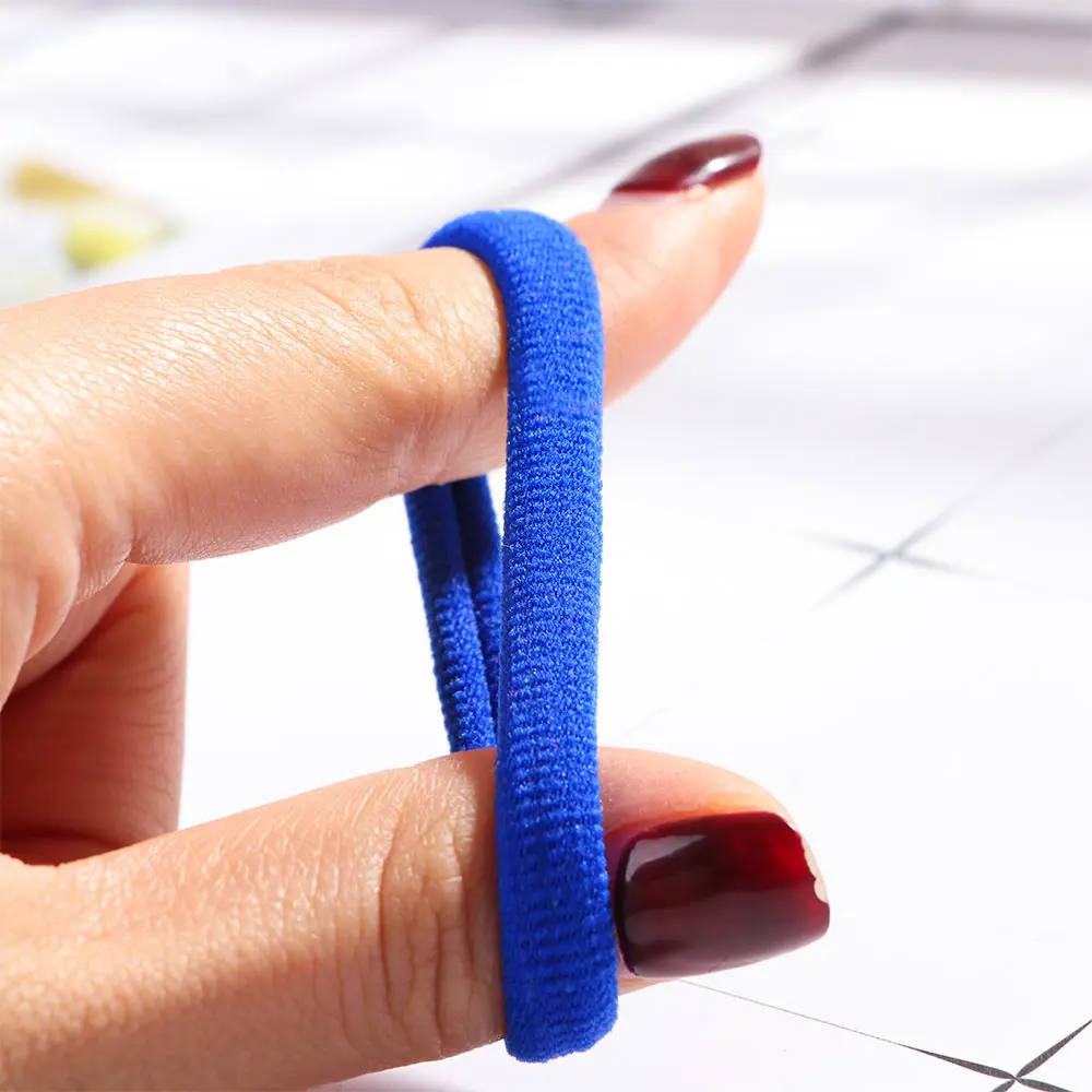 10 шт./упак. Карамельный цвет Резинка для волос обтянутая тканью Веревка кольцо