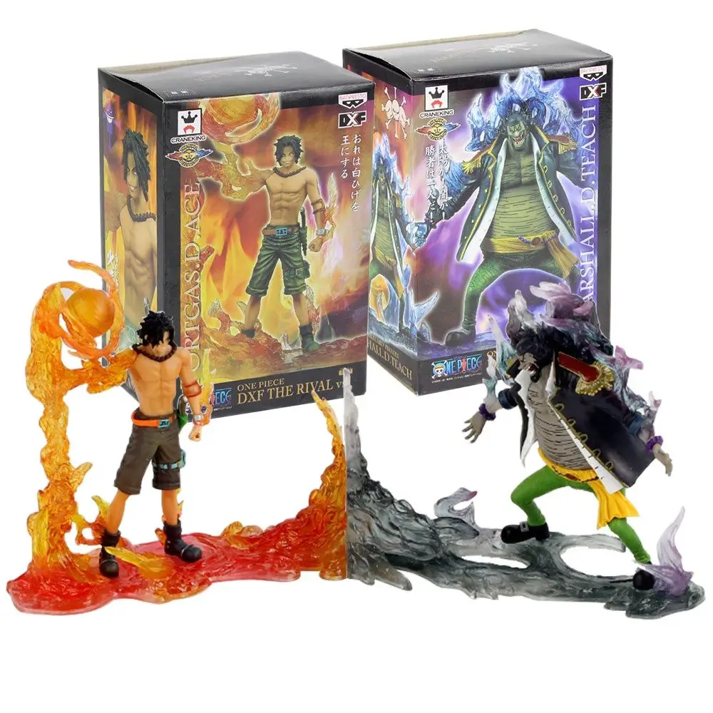 

15 см Одна деталь аниме Рисунок Portgas D Ace VS Marshall научить завершающей Аниме фигурки собирать модели игрушки для подарков