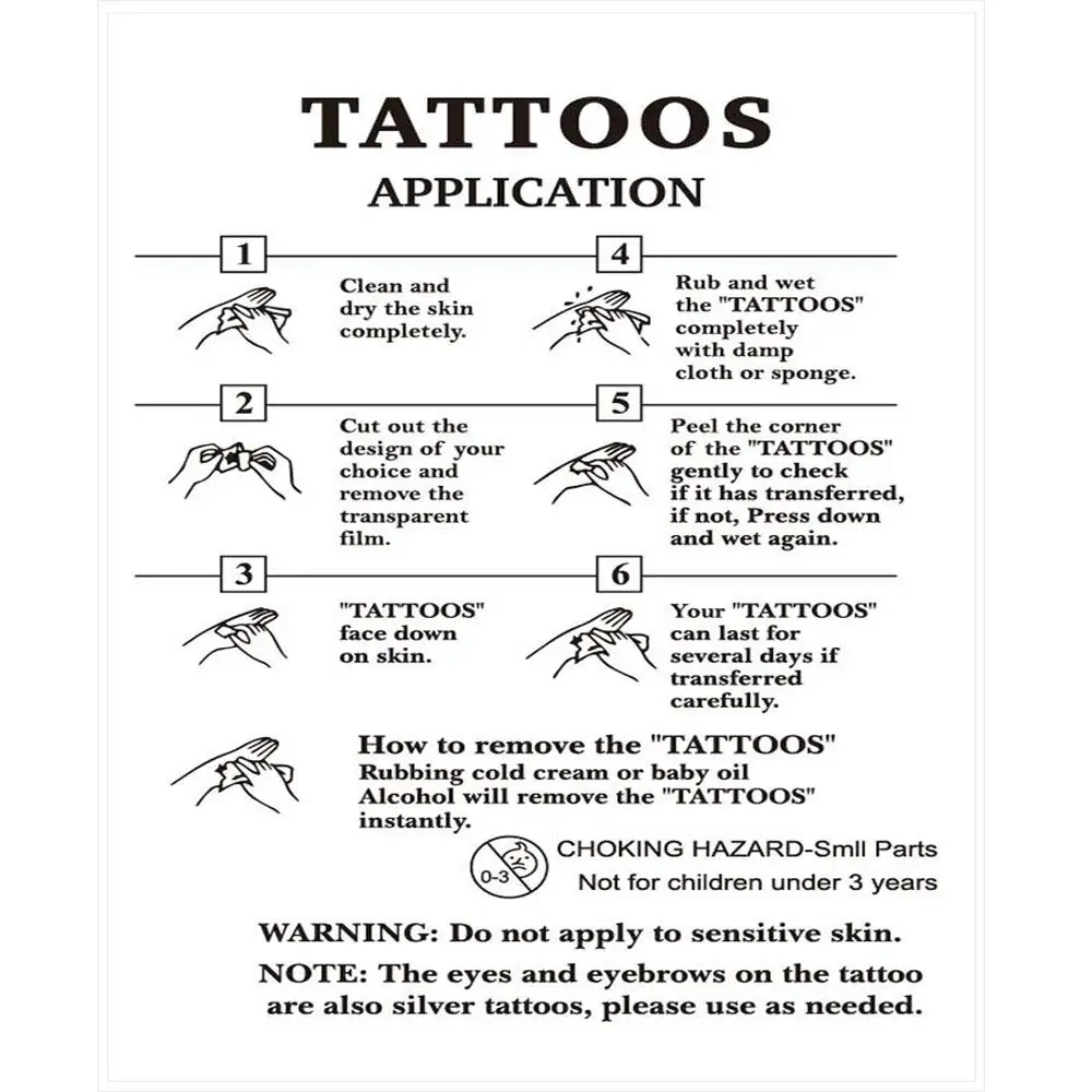 Тату-наклейка с металлическим блеском для женщин и девушек | Красота здоровье