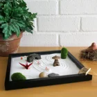 Настольный садовый песочный ящик Zen Garden, набор инструментов для дома, фэн-шуй, Йога, японский Настольный песочный ящик для медитации, аксессуары